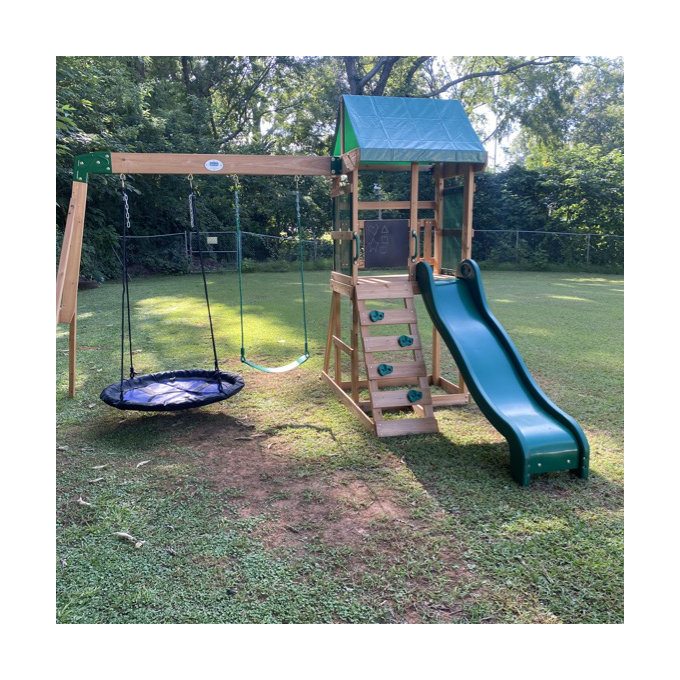 Backyard Discovery Buckley Hill All Cedar Swing Set & Reviews